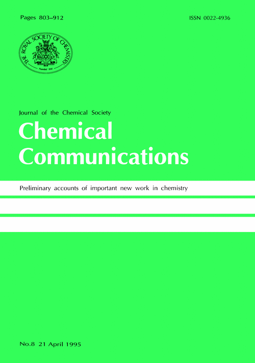 Commuinication Issue Icon Front cover | Journal of the Chemical Society, Chemical Communications ...