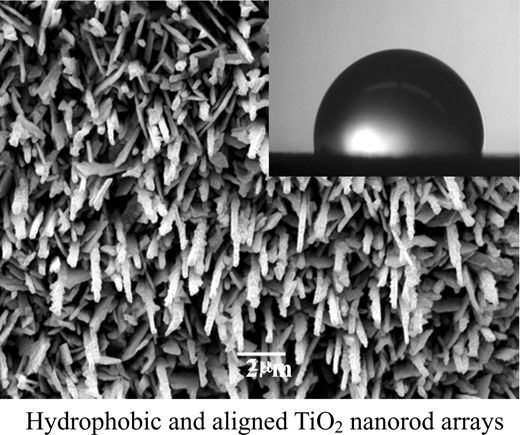 Aligned TiO2 nanorod arrays synthesized by oxidizing titanium with ...