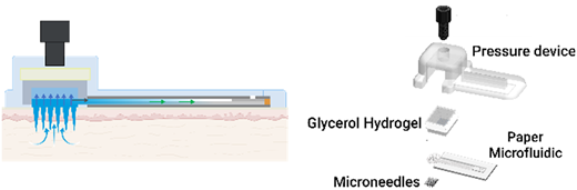 Graphical abstract: Design and characterization of a self-powered microneedle microfluidic system for interstitial fluid sampling