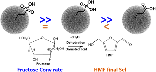 Fructose dehydration to 5-hydroxymethylfurfural over supported acid catalysts: impact of acid chemical species