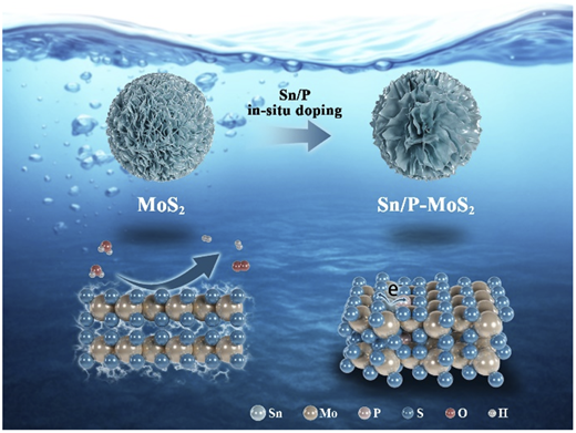 Charging Structure Stabilizing mixed-phase MoS2via Sn/P co-doping induced charge coupling ...